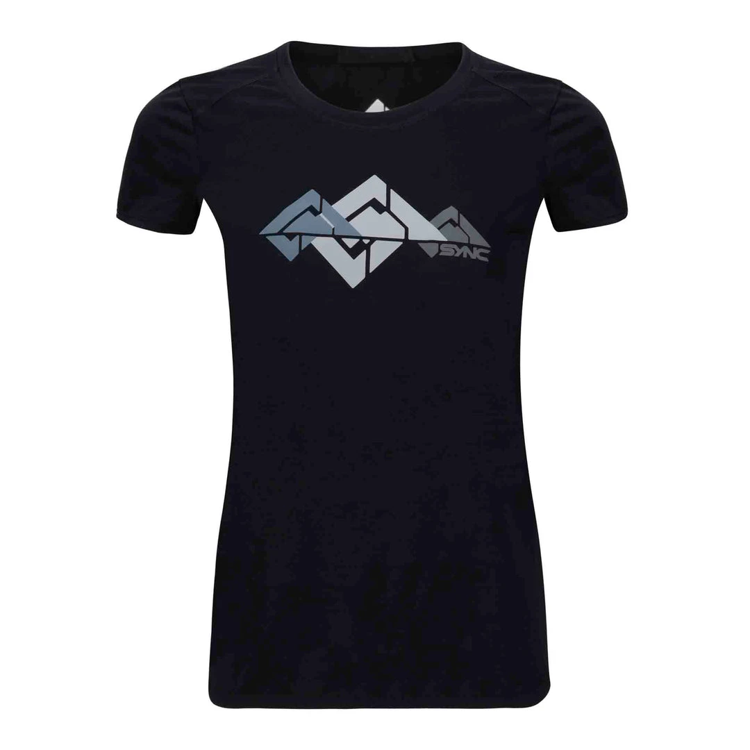 SYNC Performance Women's Glacier Tee - Black 1 SYNC Performance Women's Glacier Tee - Black