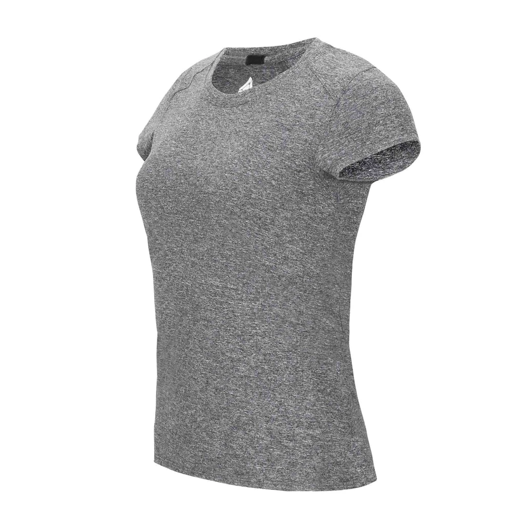SYNC Performance Women's Deluge Short Sleeve - Grey Heather Training Shorts 3 SYNC Performance Women's Deluge Short Sleeve - Grey Heather Training Shorts
