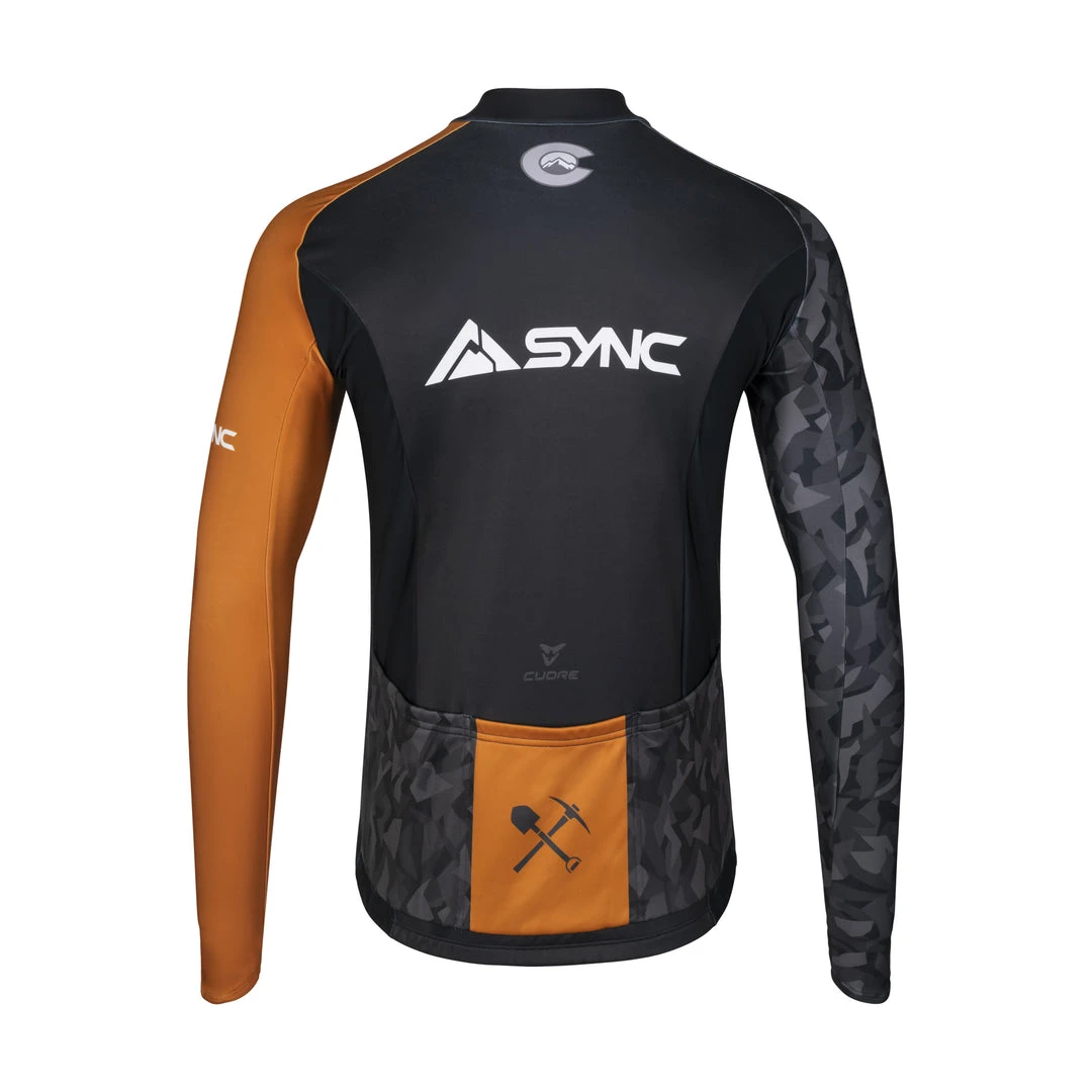 SYNC Performance Men's Columbine Cycling Long Sleeve Thermal Jersey 2 SYNC Performance Men's Columbine Cycling Long Sleeve Thermal Jersey