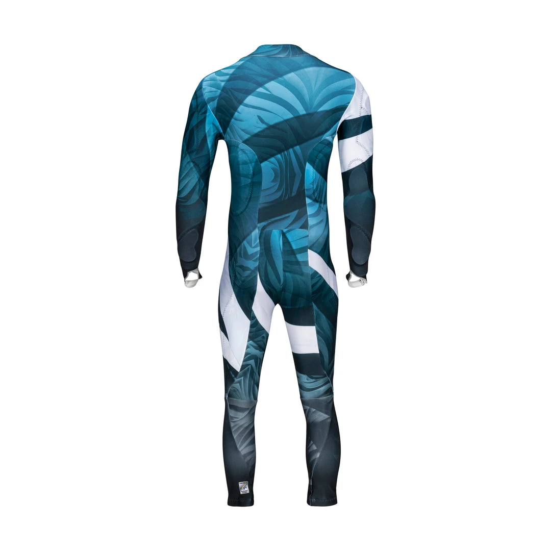 SYNC Performance Tiger Adult Race Suit - Aqua/Blue Ski Race Suits 3 SYNC Performance Tiger Adult Race Suit - Aqua/Blue Ski Race Suits