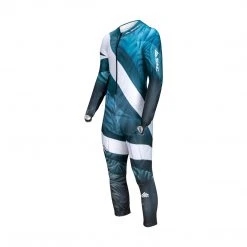 SYNC Performance Tiger Adult Race Suit - Aqua/Blue Ski Race Suits