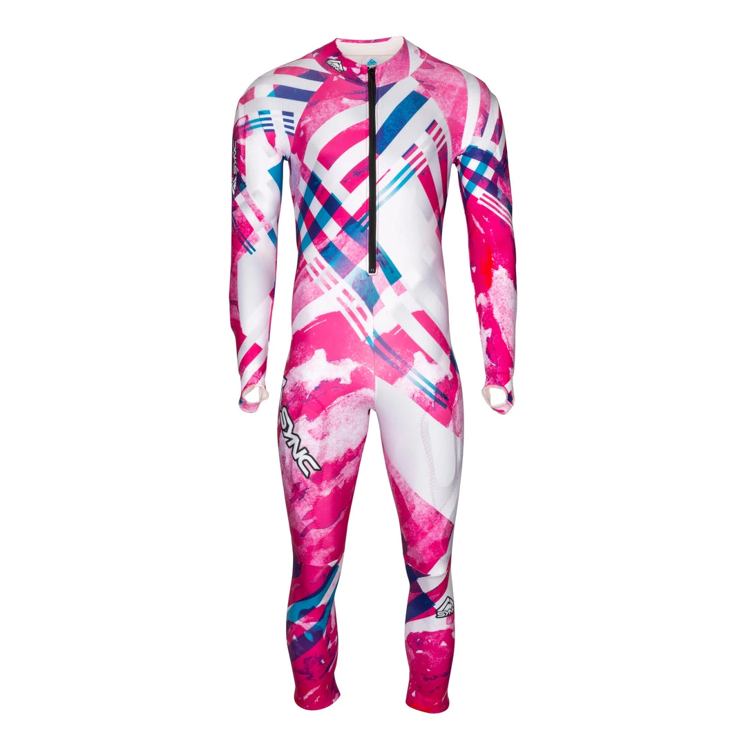 SYNC Performance Ski Race Suits Berit Kids Race Suit - Pink 1 SYNC Performance Ski Race Suits Berit Kids Race Suit - Pink